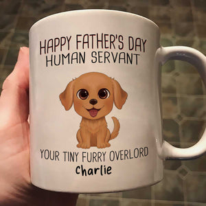 Watercolor Cute Dogs Happy Father‘s Day Dog Human Servant Personalized Mug