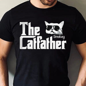 The Catfather Personalized Custom Cat Dad T-shirt