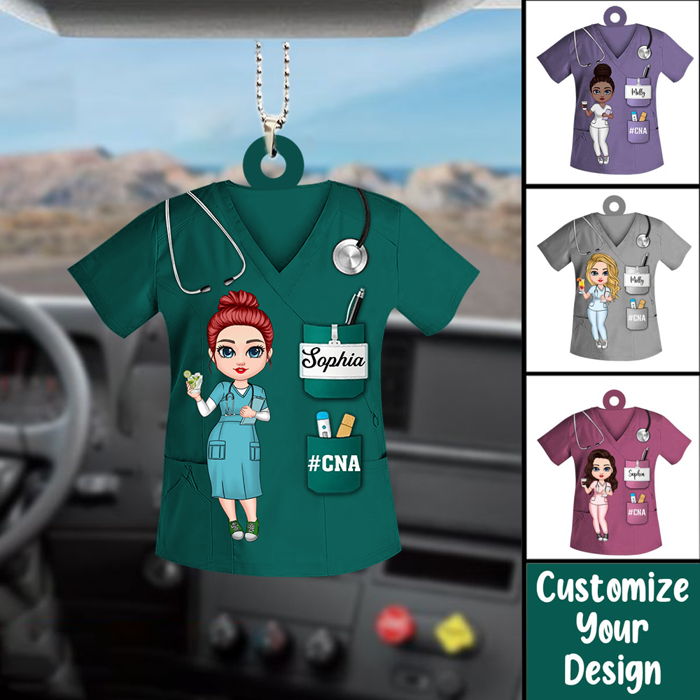 Nurse Life Pretty Doll Nurse Personalized Ornament