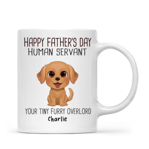 Watercolor Cute Dogs Happy Father‘s Day Dog Human Servant Personalized Mug