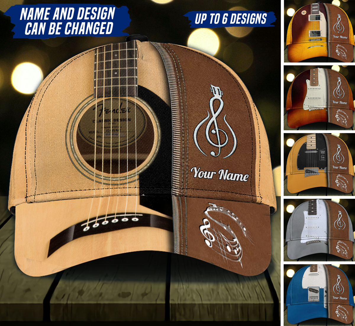 Guitar Personalized Classic Cap