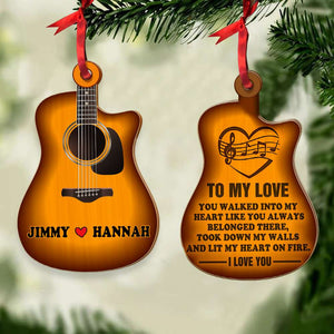 Guitar Couple To My Love Personalized Christmas Ornament