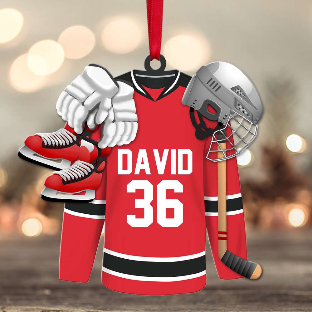Hockey Essentials - Personalized Christmas Ornament