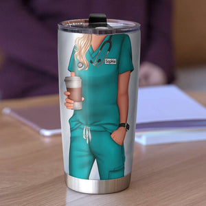 Nursing Life Lessons, Personalized Tumbler with Custom Nurse Uniform, Gift for Nurses