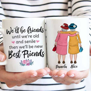 When We Become Old Ladies Besties Personalized Coffee Mug