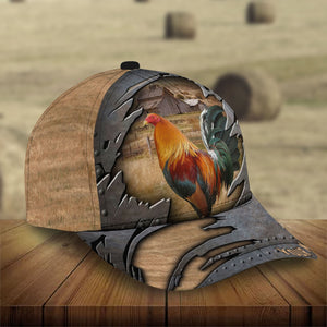 Premium Cracked Rooster Hats 3D Multicolored Personalized | Upriamy