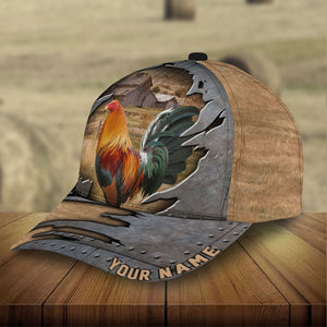Premium Cracked Rooster Hats 3D Multicolored Personalized | Upriamy