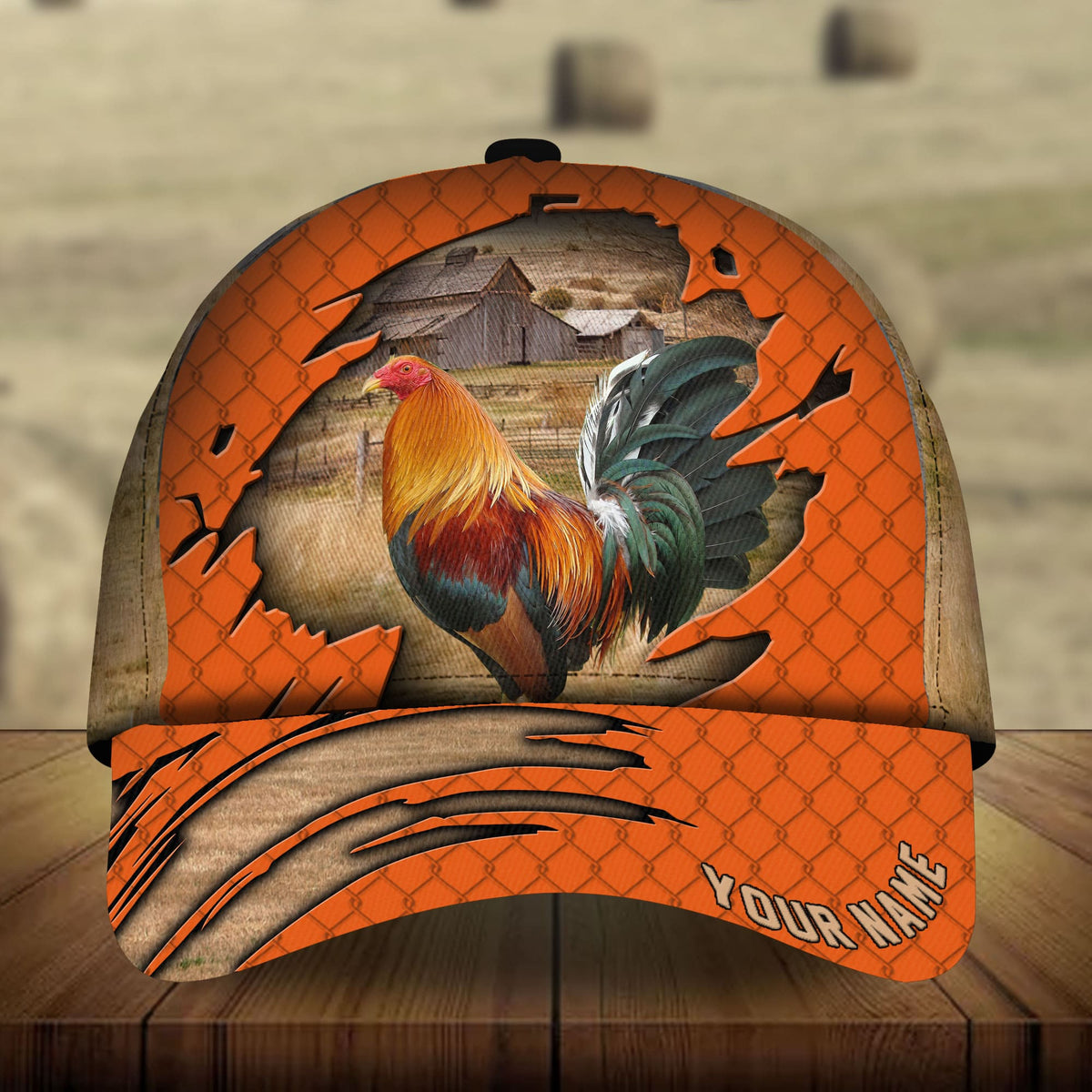 Premium Cracked Rooster Hats 3D Multicolored Personalized | Upriamy