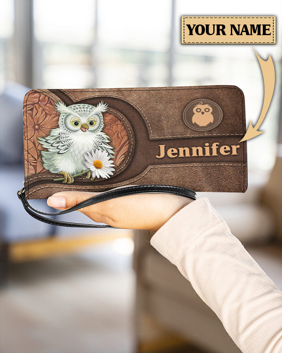 Personalized Owl Clutch Purse - PU132PS