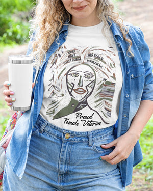 PROUD FEMALE VETERAN Personalized Classic T-Shirt