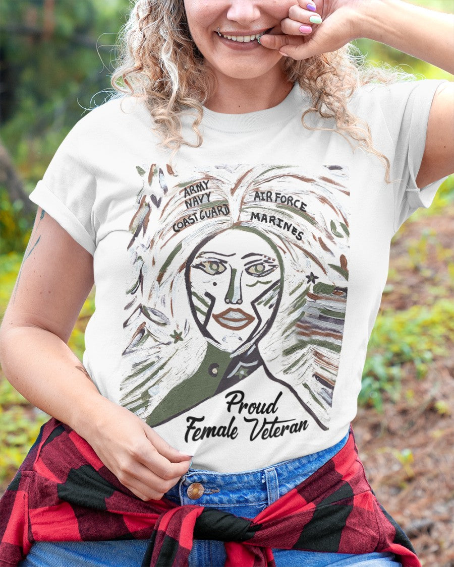 PROUD FEMALE VETERAN Personalized Classic T-Shirt