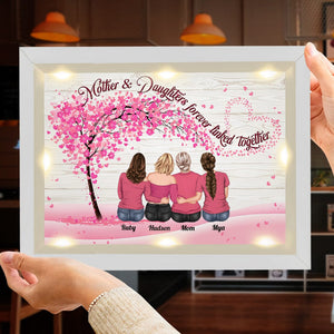 Mother's day Gift - Mother & Daughters Forever Linked Together Personalized Poster