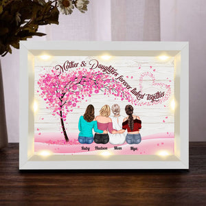 Mother's day Gift - Mother & Daughters Forever Linked Together Personalized Poster