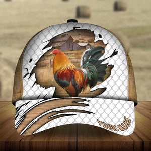 Premium Cracked Rooster Hats 3D Multicolored Personalized | Upriamy