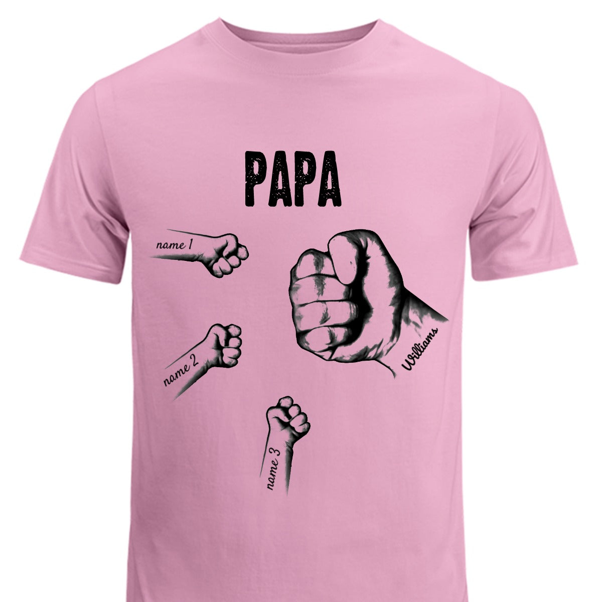 Personalized Grandpa with Grandkids Hand to Hands Shirt